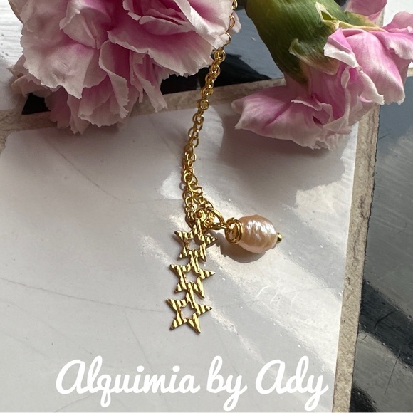 FRESHWATER PEARL GOLD DELICATE PENDANT NECKLACE - Picture 1 of 2